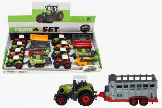 Obrázek z Traktor s návěsem kov/plast 21cm, 4dr (8) 